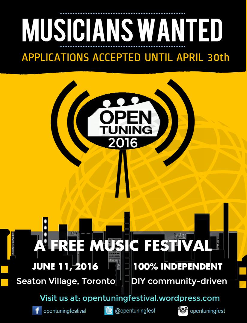 Call For Musicians to play OT 2016